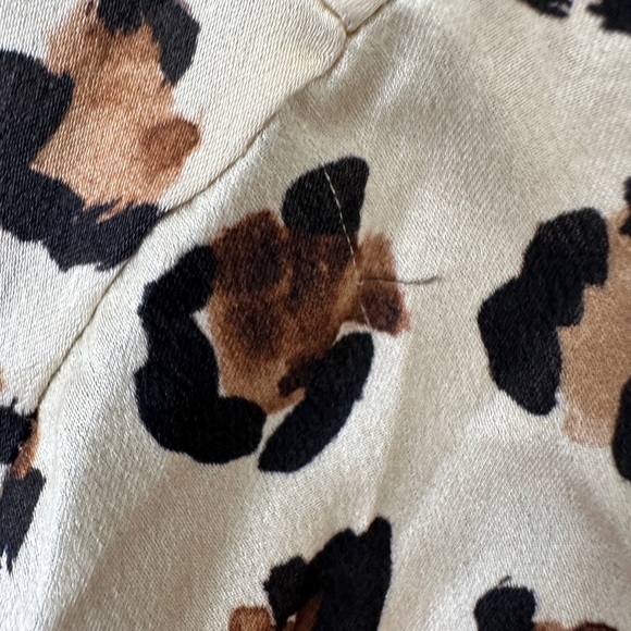 CALIBAN Animal Print Silk Shirt In Cream - Picture 5 of 9